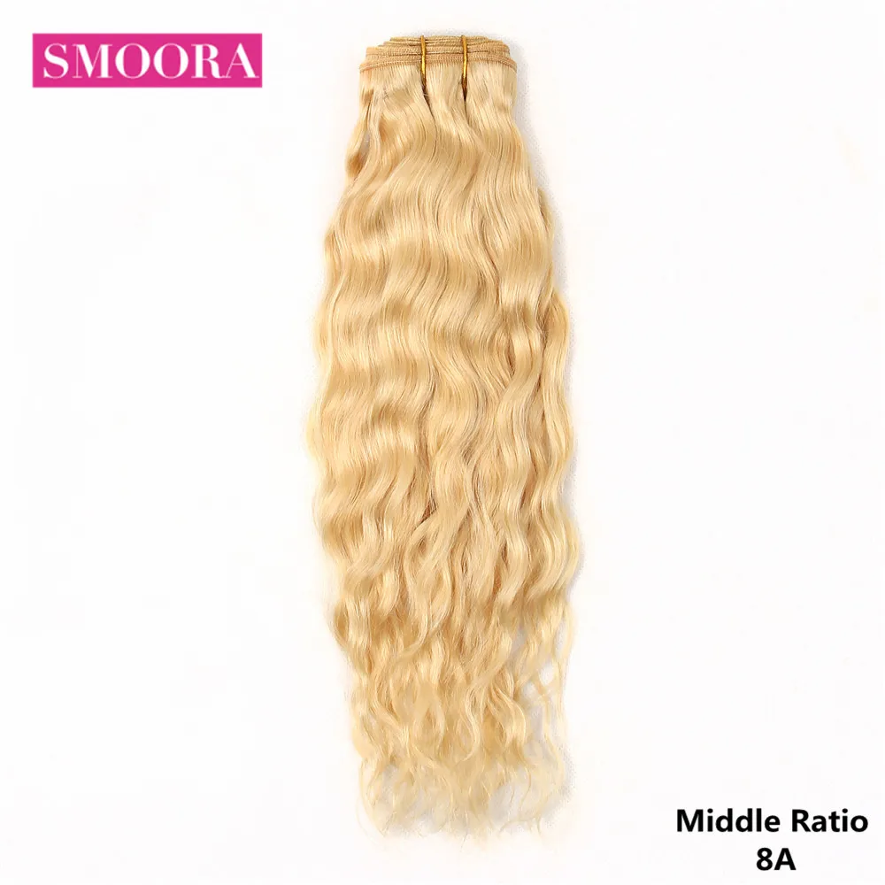 Water Wave Hair Bundles 1 Bundle Sell 613 Honey Blonde s Double Machine Weft Smoora