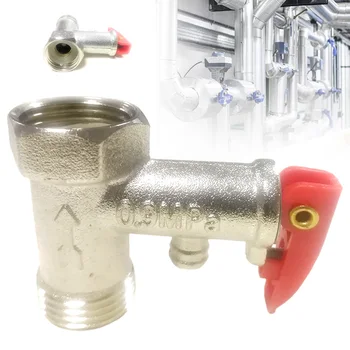 

Tube Connector Practical Brass Adjustable Water Heater Quick Install Check Valve Safety Pressure Relief G1/2in 0.9MPa Non Return