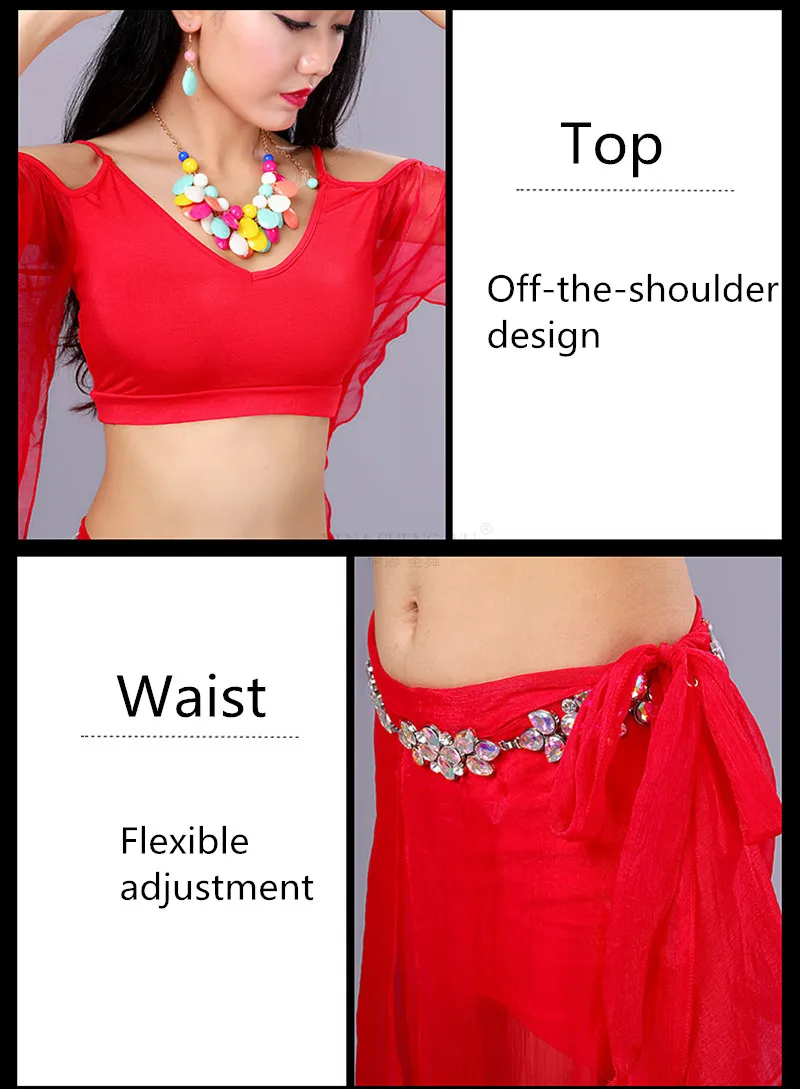 Белый сетчатый сексуальный прозрачный женский костюм для танца живота, 3 предмета, длинный хип-шарф, танцовщица, PracticeTeam Dance, одежда для восточных танцев