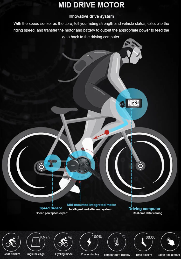 Powerful Electric Bicycle Two Wheels Electric Bicycle 26 Inch Hybrid Bike Double Battery 750W1000W 48v Electric Bikes Adults (4)