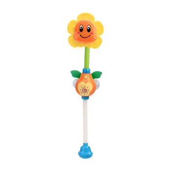 

Cute Sunflower Faucet Shower Electric Water Spray Toy Infants Bathroom Swim Gifs new
