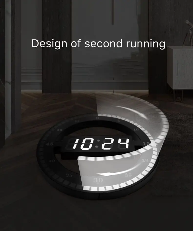 3D светодиодный цифровые настенные часы электронные ночные светящиеся круглые Настенные часы регулировка яркости Светодиодный Настольные часы
