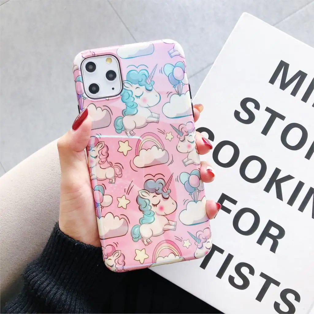 

Teenage heart unicorn colorful fashion design brand Phone Case for Iphone 11 Pro Max 8 7 Plus Xr X Xs Max Hard shell