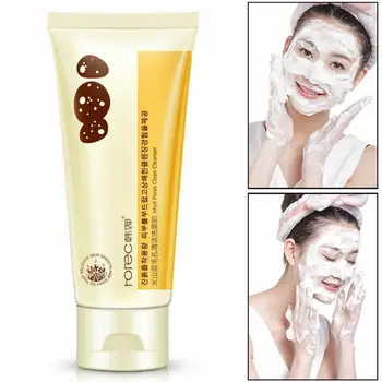 

100g Volcanic Mud Cleanser Deep Cleansing Moisture Blackhead Removal Shrink Pores Skin Care Oil Control
