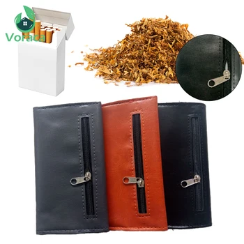 

PU Leather Tobacco Bag Cigarette Rolling Pipe Portable Tobacco Pouch Case Wallet Tobacco Moisturizing Smoking Bag Accessories