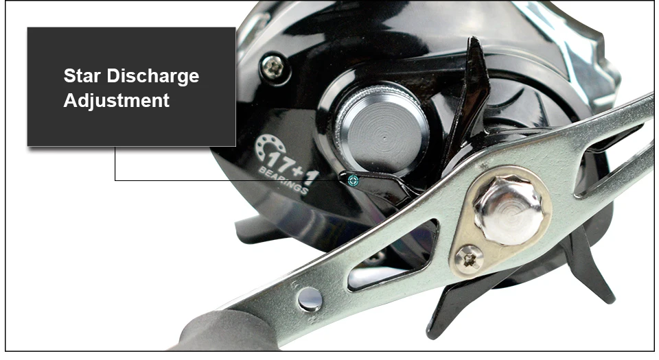 GLUREE Baitcasting Fishing Reel 17+1BB 7.11 220g Metal Line Cup Silver Black Left Right Hand Lure Fishing FreshSalt Water Reel (15)