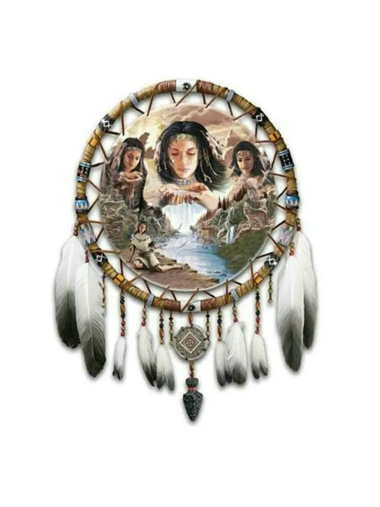 Indian-woman-Dream-Catcher-Feather-Diamond-Painting-full-square-Rhinestones-diy-Handicraft-diamond-embroidery-Home-Decor