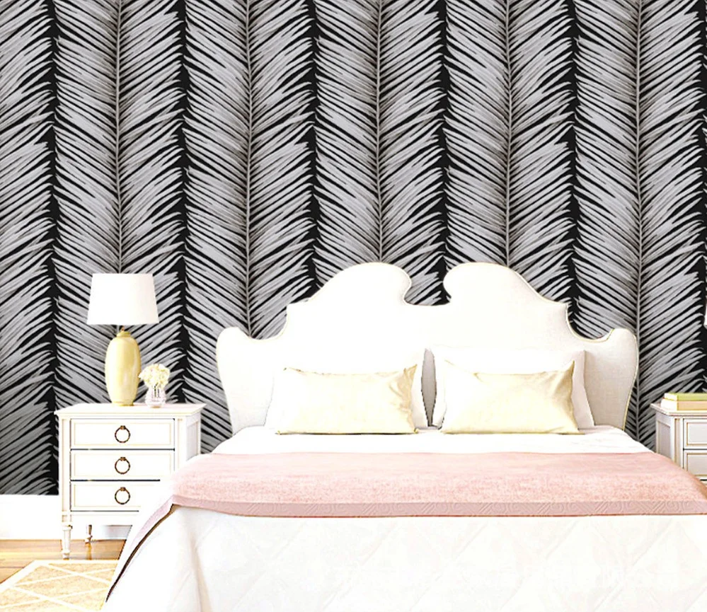 黒と白のヘリンボーン壁紙 スカンジナビアのデザイン 取り外し可能な不織布 Aliexpress 家のリフォーム