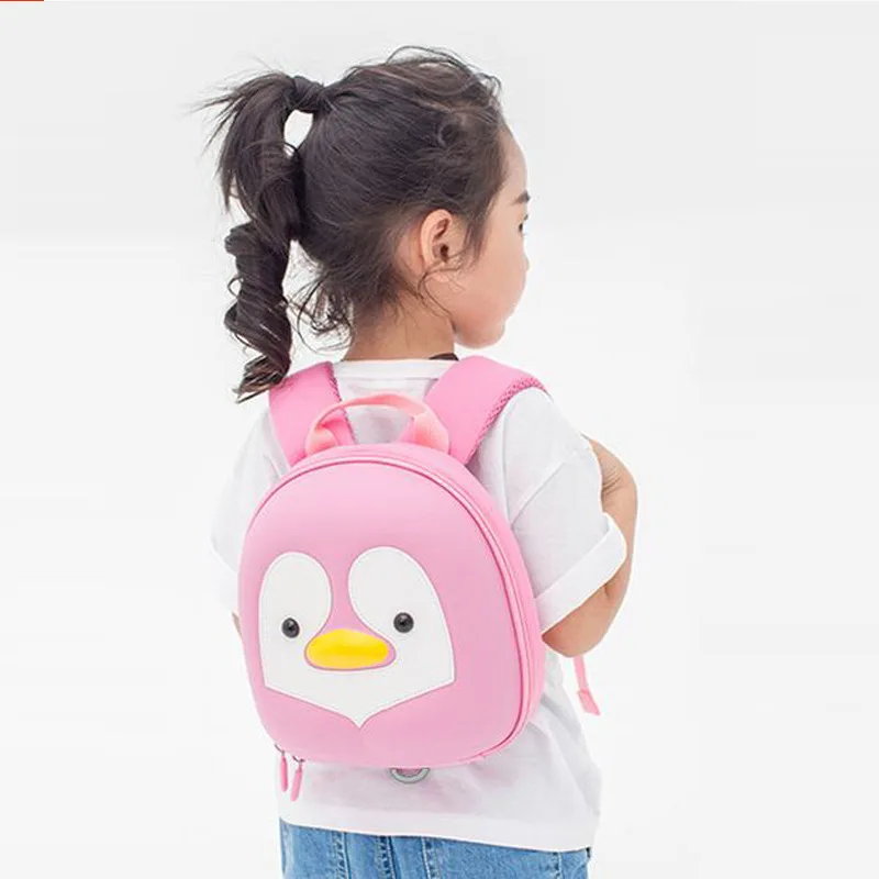 

Penguin Anti Lost Backpack CHILDREN'S Cute 1-3 Years Old with Hand Holding Rope 2 Infant Baby School Bag Hard Shell Backpack