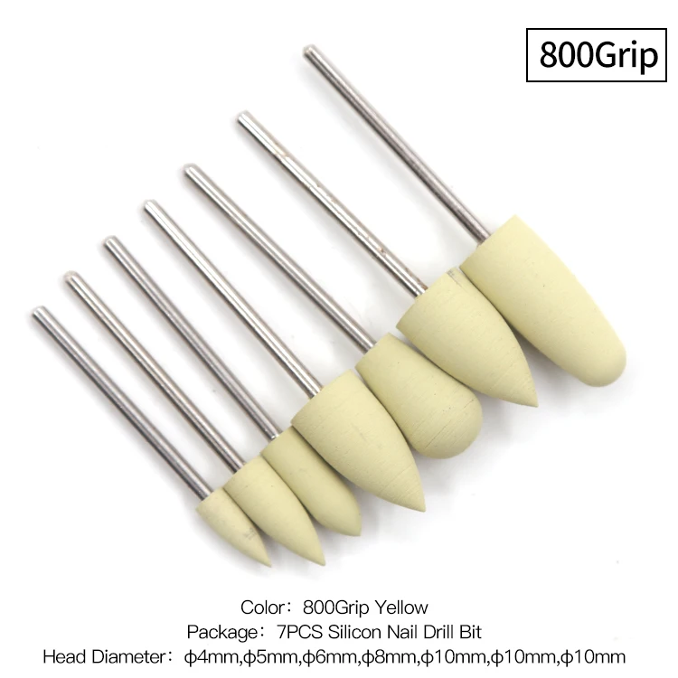 7PCS Silicon Nail Drill Bit Rotary Burr Cutters for Manicure Machine for Manicure Nail Drill Cutter for Nail Cutter for Pedicure - Цвет: AN-SET105