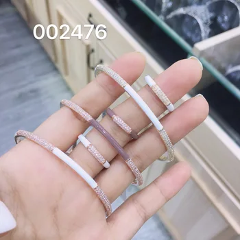 

TIRIM 2020 NEW Trendy Bolo Style Bangle Ring for Women Drip Oil Zirconia Wedding Engage Bracelet Set Dubai Jewelry
