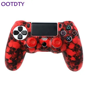 5 Для PS4 Череп силиконовый защитный чехол для джойстика чехол+ 2 джойстика крышки для PS4 Pro тонкий контроллер - Цвет: 5