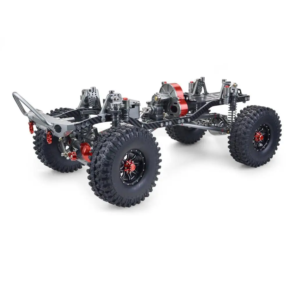 RC гоночный CNC Алюминиевый металлический и карбоновый каркас для RC автомобиля 1/10 осевой SCX10 Wrangler шасси 313 мм Колесная база детали гусеничного трактора