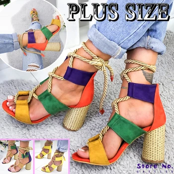 

Women Sandals Wedge Espadrilles Summer Shoes Woman 7CM High Heels Sexy Gladiator Women Heels Sandals Lace Up Platform Sandals