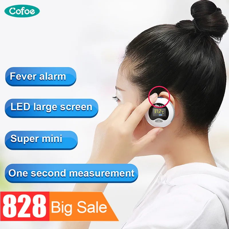 

Cofoe Mini Digital Ear Thermometer Portable Pocket Termometro Infrared Thermometer for Baby and Adult