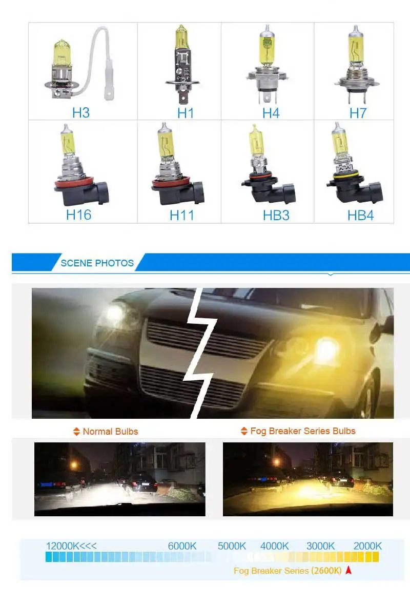 OSRAM противотуманный выключатель 2600K Желтые Фары H1 H3 H4 H7 H8 H11 H16 9005 9006 автомобильные галогенные лампы 60% более яркие(двойные