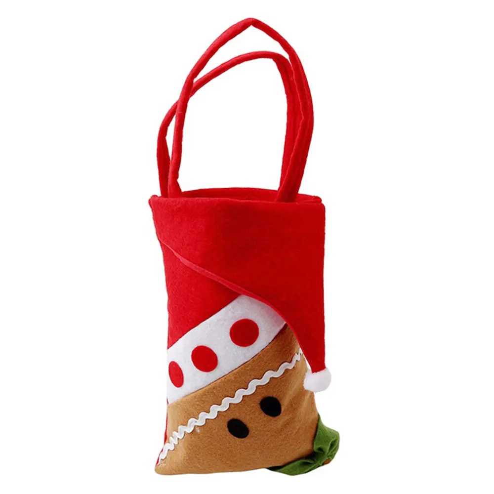 Gingerbread Man Christmas Apple Fruit Candy Gift Bag Pouch Wrapping Kids Party Portable - Цвет: Gingerbread Man