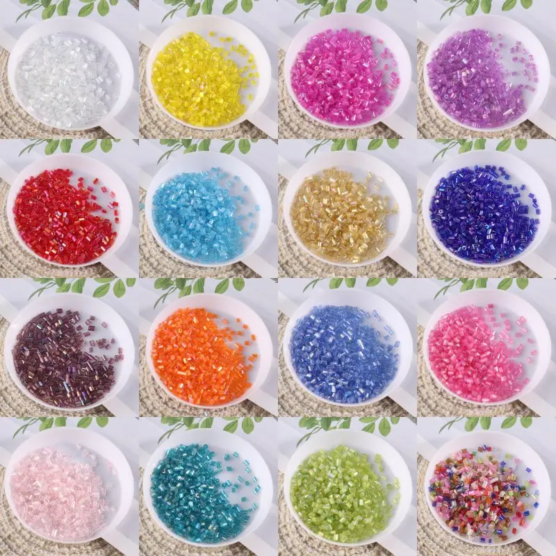 1200 개/몫 2mm Brilliant (gorilla Glass) Beads 투명 DIY 11/0 (gorilla Glass) 나팔 Seedbeads 대 한 만드는 법 보석 Garment 액세서리