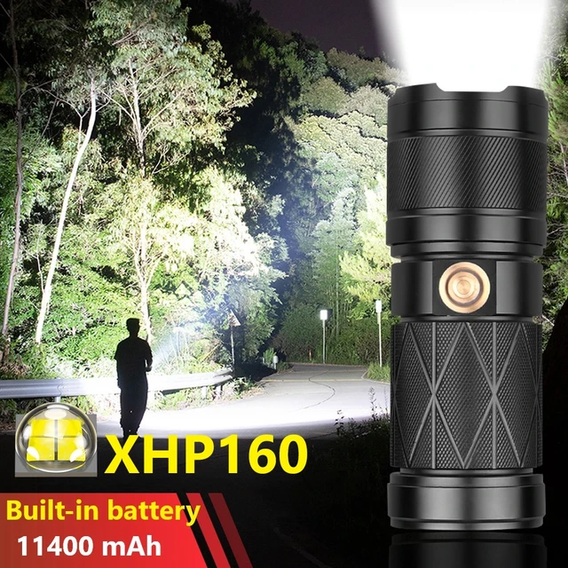 Super XHP199 linterna LED más potente linterna LED recargable XHP160 XHP90  linterna de alta potencia 18650 linterna táctica - AliExpress