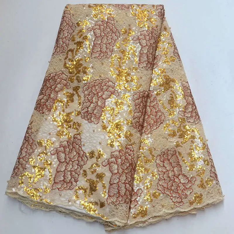 Дизайн африканская Высококачественная кружевная ткань с блестками французская Тюль кружевная ткань с вышивкой для свадебной вечеринки