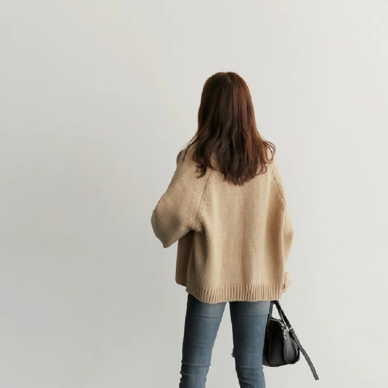 knitted sweater cardigans women korea loose sweater coat solid knitting outwear open stitch autumn loose knitted tops 2019 Y277 knitted sweater cardigans women korea loose sweater coat solid knitting outwear open stitch autumn loose knitted tops 2019 Y277