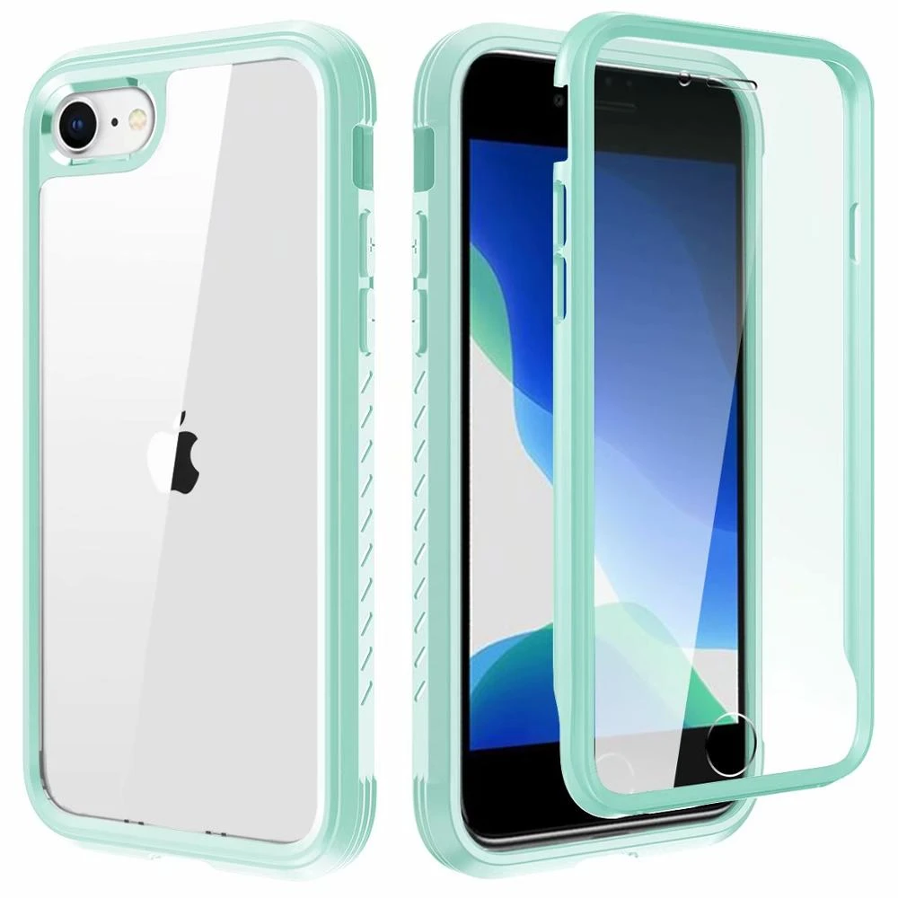 360 Full Body Screen Silicone Case For Iphone Se Coque Transparent Cover Shockproof Armor Bumper For Iphone Se2 Phone Case Fitted Cases Aliexpress