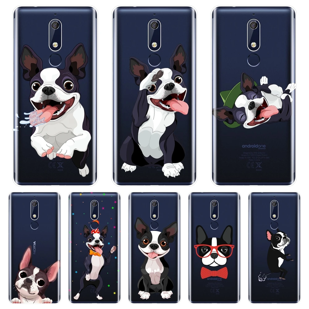 

For Nokia 2.1 3.1 5.1 6.1 7.1 Plus Case Silicone Soft PUG Dog French Bulldog Back Cover For Nokia 7.1 6.1 5.1 3.1 2.1 Phone Case