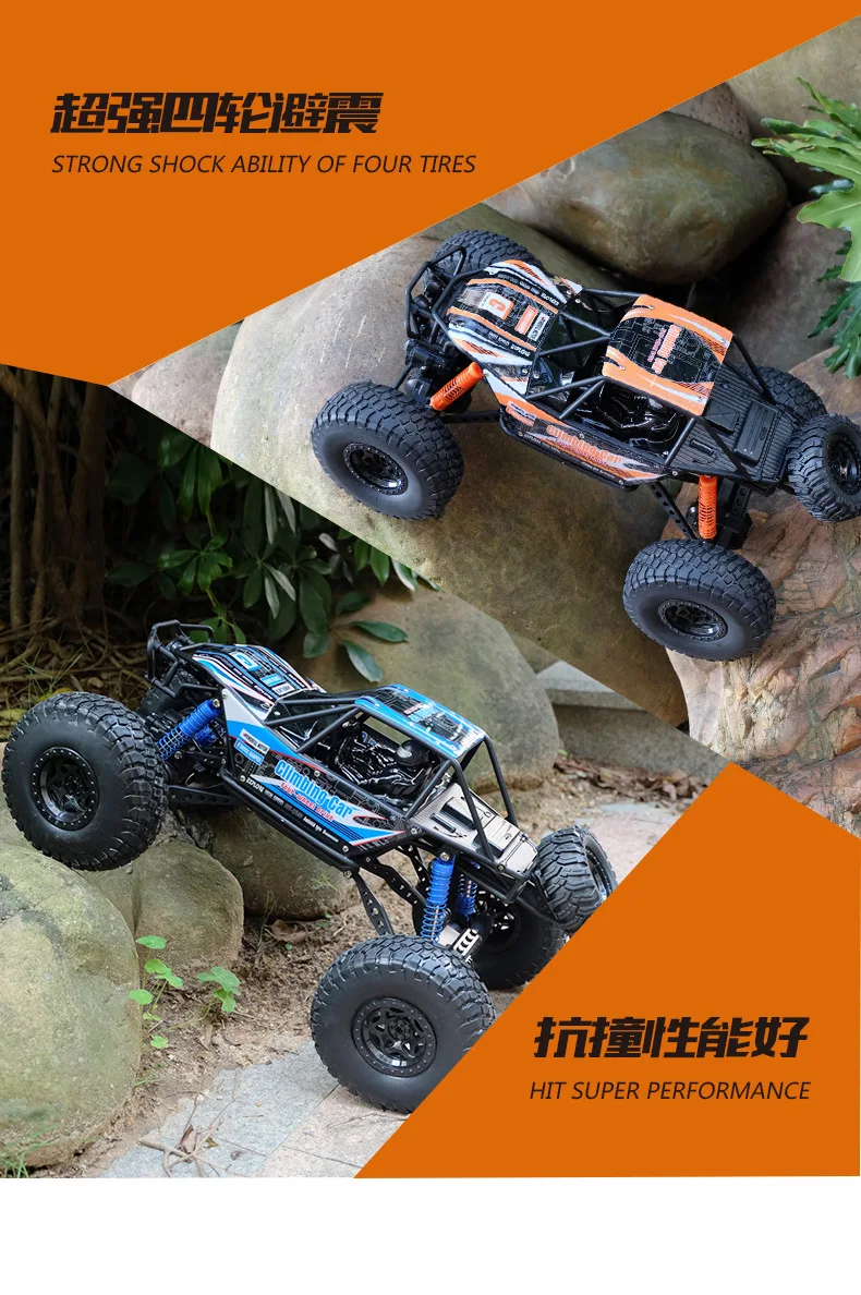 Радиоуправляемый автомобиль Масштаб 2 4G 1:14 Rock Crawler суперзвуковой монстр Трак
