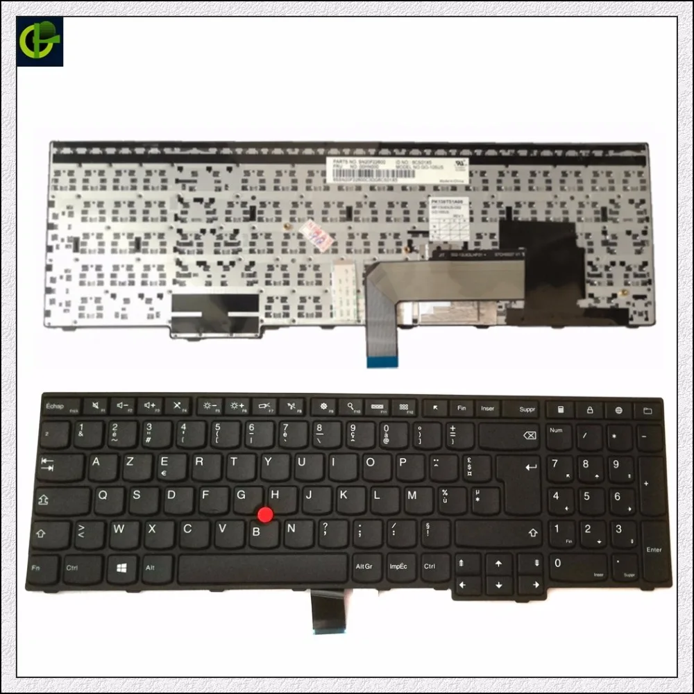 Francês Azerty teclado para lenovo thinkpad edge