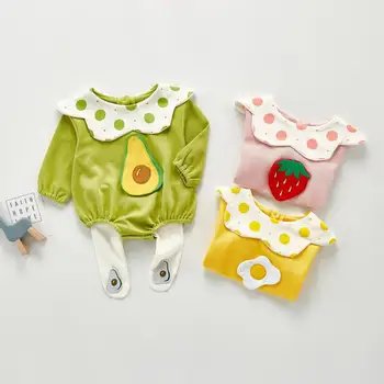 

2020 Autumn Newborn Baby Girl Bodysuit Long Sleeve Cartoon Bodysuit Cotton Soft Jumpsuit Baby Girls Clothes