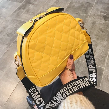 

Women Casual Shell Messenger Bag Wide Shoulder Strap Small Crossbody Bag Ladies Diamond Lattice Fashion Zipper Tote Handbags