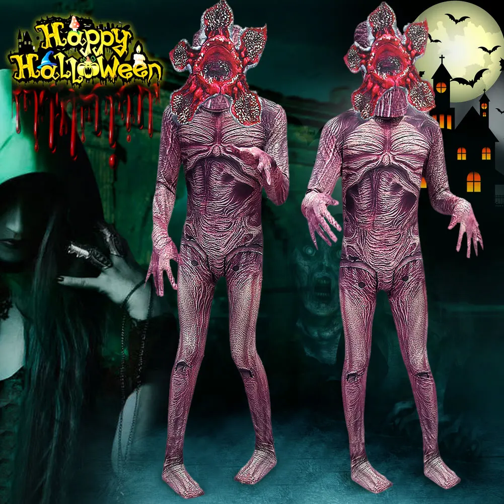 Cannibal Flower Mask Clothes Horror Costume Cosplay Zombie Scary for Halloween LAD-sale