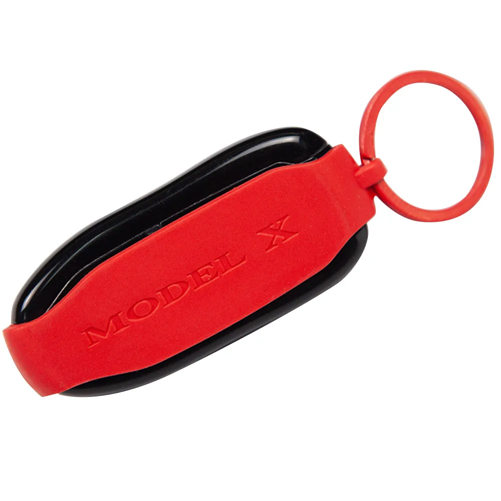

Car Anti Scratch Practical Portable Soft Protective Silicone With Ring Dustproof Key Fob Cover Decoration For Tesla Model 3 S X