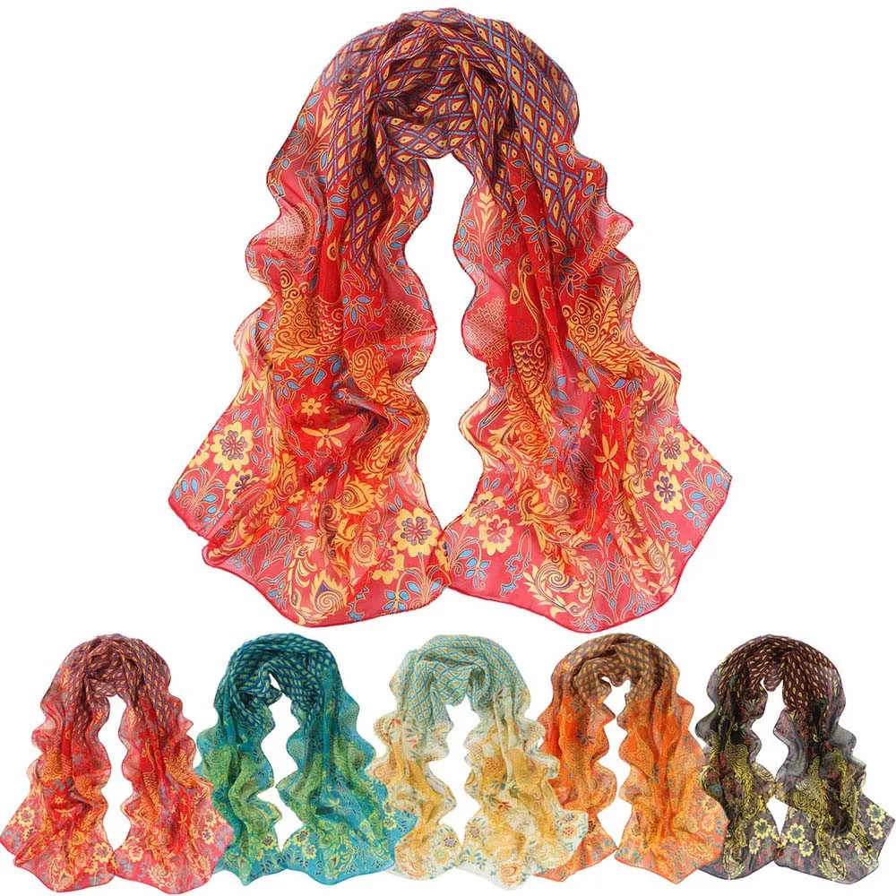 

Are you sure not to click in and see Women Peacock Pattern Soft Silk Chiffon Shawl Wrap Wraps Scarf Scarves Purchasing 2020 new