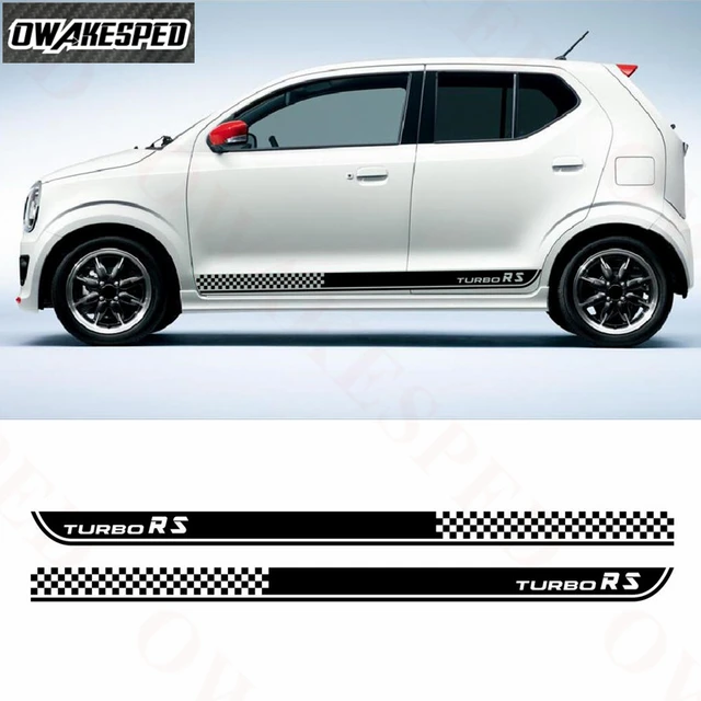 Sport Turbo Stripe Car Sticker For Suzuki Alto Rs Racing Lattices Vinyl  Decal Auto Door Side Skirt Stickers Exterior Accessories - Car Stickers -  AliExpress