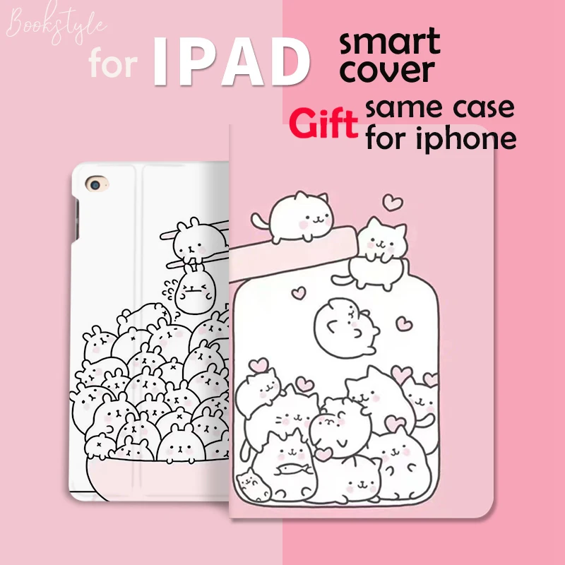 Флип-чехол с кроликами для iPad Air 3 2 Pro 9 7 10 5 11 12 2019 2017 чехол планшета умный ipad 2018 6 |