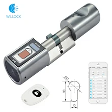We.Lock-cerradura electrónica inteligente biométrica con huella dactilar y Bluetooth, apertura sin llave con teléfono, puede almacenar 999 huellas dactilares