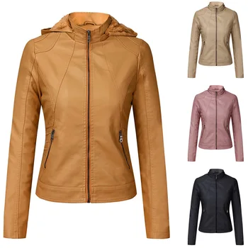 

Increase Down Woman Leather Clothing Woman Even Hat Short Loose Coat Keep Warm Leisure Time Woman Jacket 8050
