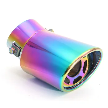 

Universal Car Exhaust Muffler Tip Stainless Steel Pipe Full Color Car Rear Tail Throat Liner Pipe for KIA for Toyota for Ford