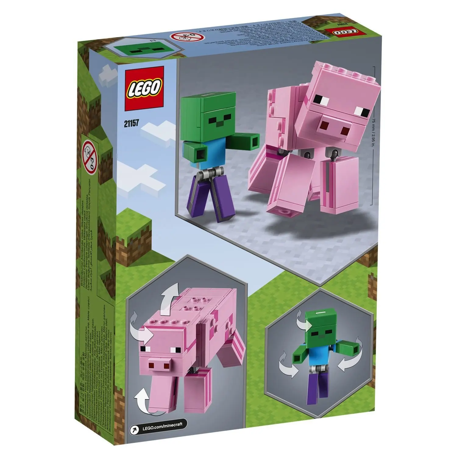 Lego designer Lego Minecraft Minecraft pig and zombie baby big 21157 Lego designer Lego Minecraft Minecraft pig and zombie baby big 21157