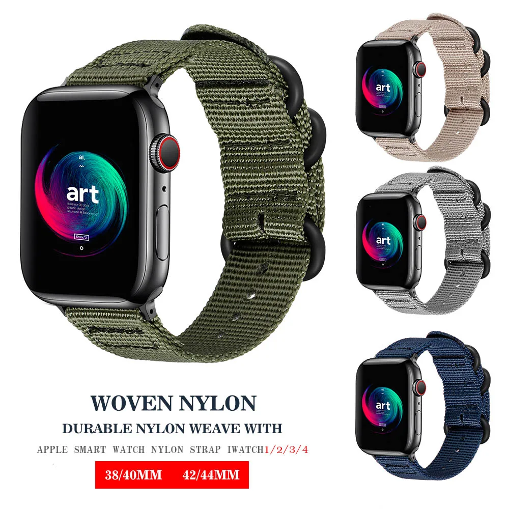 

Nylon Apple Watch Nylon Watchband for Series 5 42mm 38mm fabric-like strap iwatch 4/3/2/1 Suitable for 40mm 44mm accessories