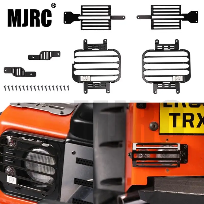 

Metal protective lampshade for 1/10 Rc tracked car shield Traxxas TRX-4 Defender headlight cover turn signal taillight shield