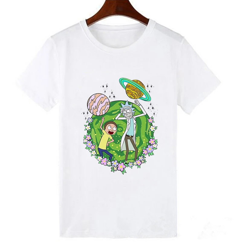 Showtly Rick and Morty футболка для мужчин/женщин футболки Новинка забавная одежда футболки мужские белые футболки pickle rick мужские топы