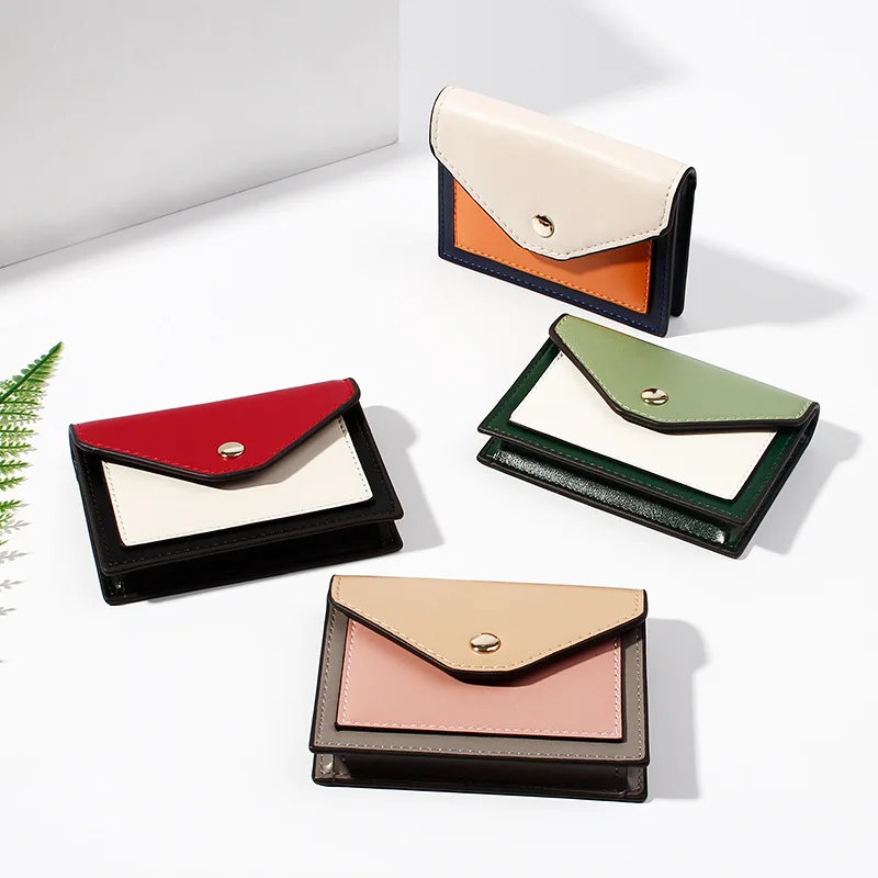 

luxury small wallet for cards coins womens wallets and purses famous brand hasp contrast color panelled ladies wallet purse 2019