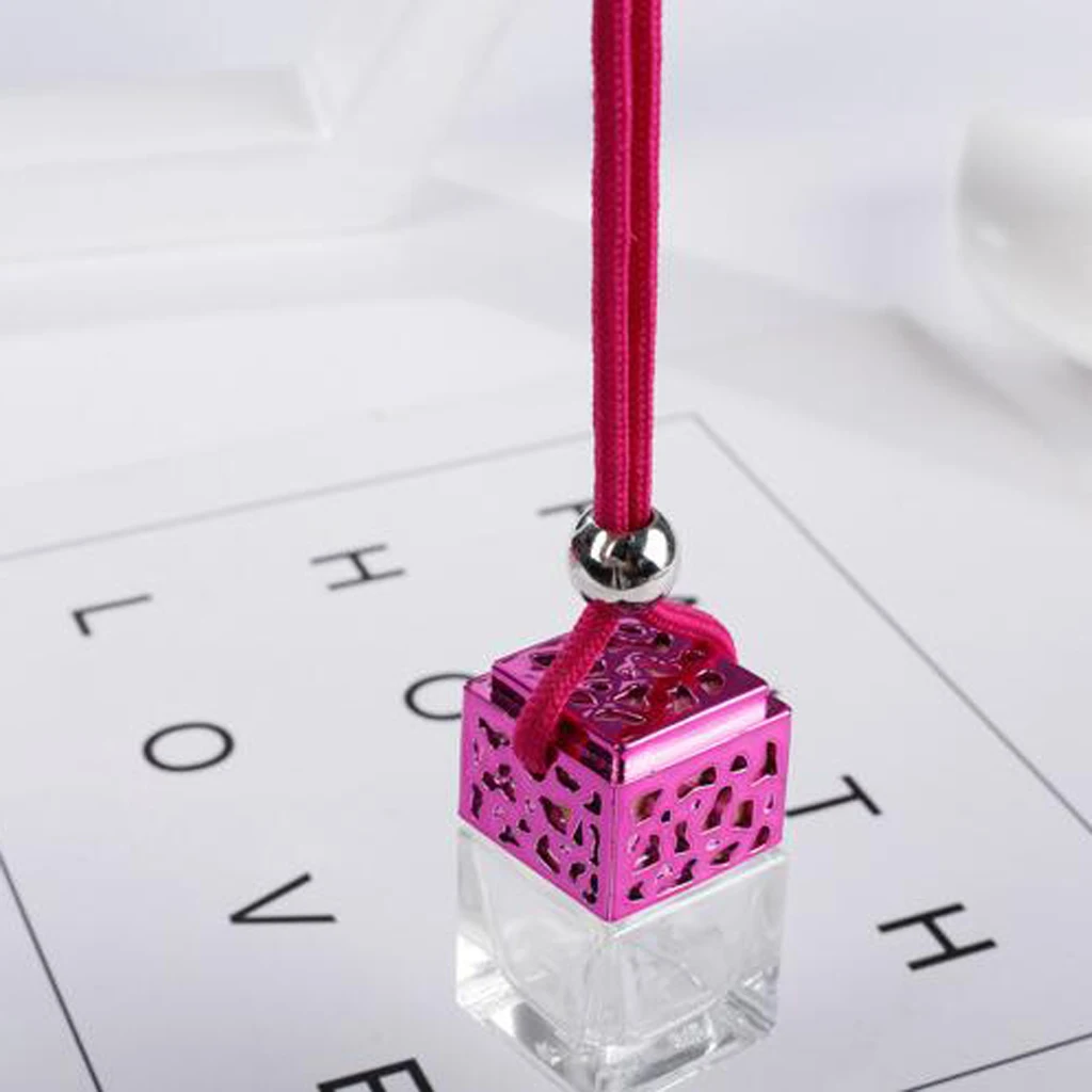 Car Perfume Bottle Car-styling Air Freshener for Essential Oils Perfume Pendant Hanging Glass Bottle Auto Ornament