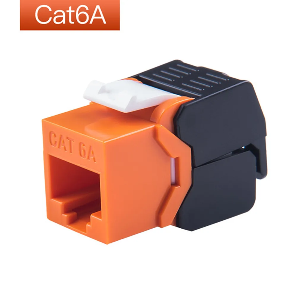 Коннектор RJ45 CAT6A 10 шт. Обжимной Сетевой кабель Ethernet 10G красочные разъемы Keystone