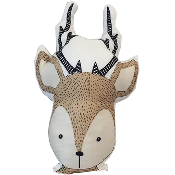 

chambre bebe Cartoon Animals Deer Cushion for Sofa Baby Room Home Decrotive Pillow Nordic Kids Throw Pillow Photo Props