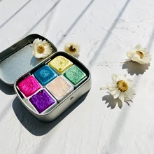 Ручной работы кристалл воды Цвет Мастер перламутровый Живопись Набор Diy acuarella перламутровый пигмент Aquarelle Macaron цвет воды