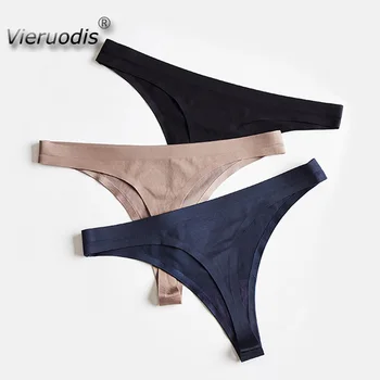 

Sexy Panties for Women with Low-rise Waist Nylon Ice Silk Thongs Female Underwear Solid Color G-string for Girls Hot Sale