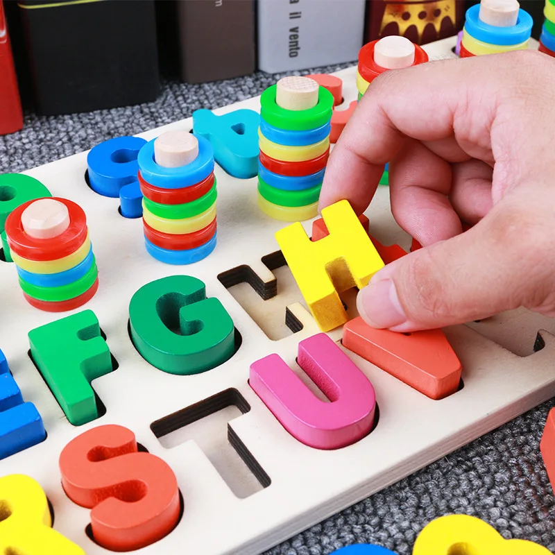 

Three-in-One with Numbers Lettered Numbers Board Children Early Education Mathematics Teaching Aids Educational Force with Numbe